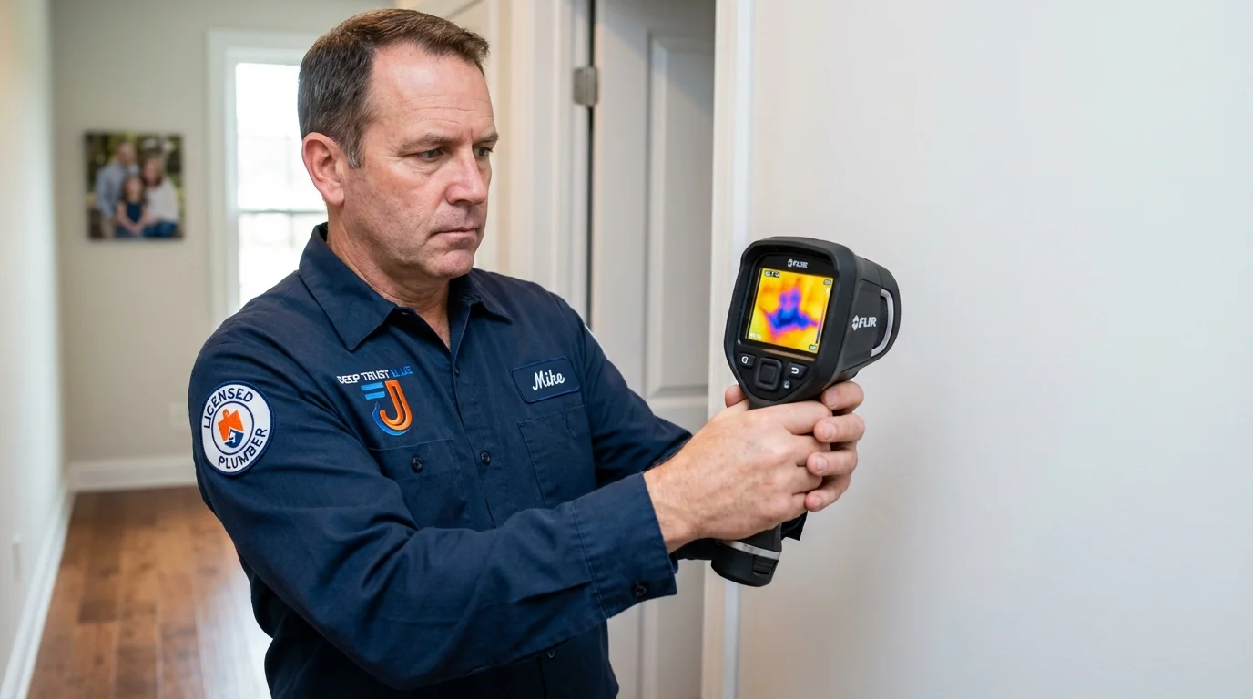 Thermal imaging leak detection by Johns Plumbing LLC in Orfordville